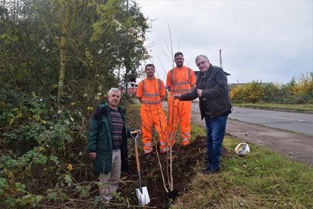 Original - Cllrs Phelps and O'Neill with Taro Upton and Robson Kightley of 4th Corner Landscaping