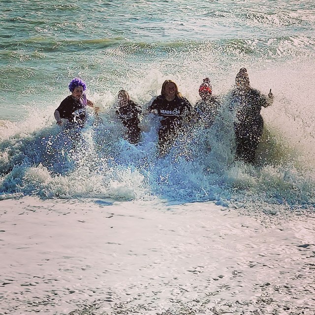 Heads On charity sea dip for International Women's Day 1