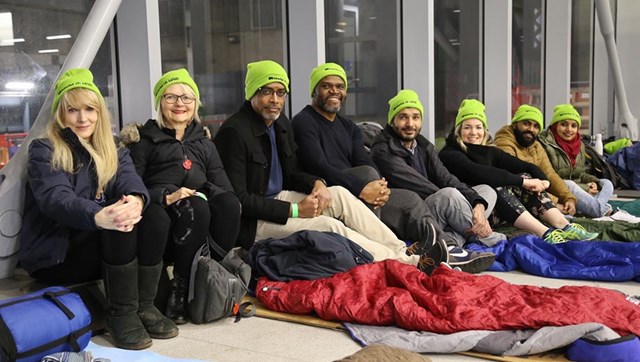 Railway sleepers raise record sum for charity with nationwide station event: Sleepout volunteers- 30-01-20