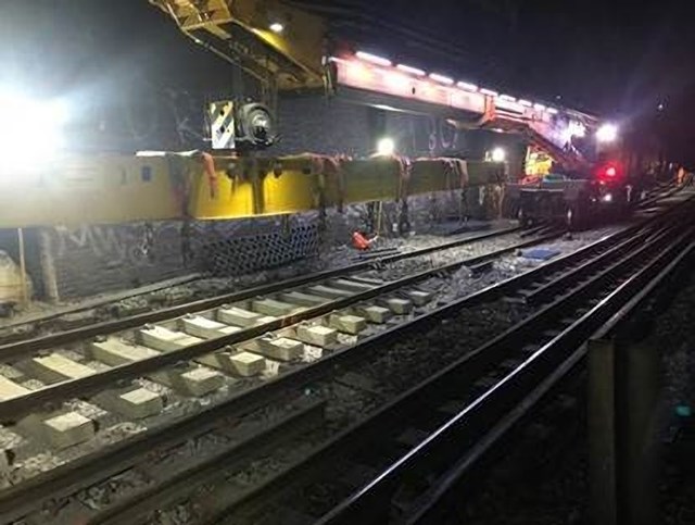 Track renewal work at Falcon Junction