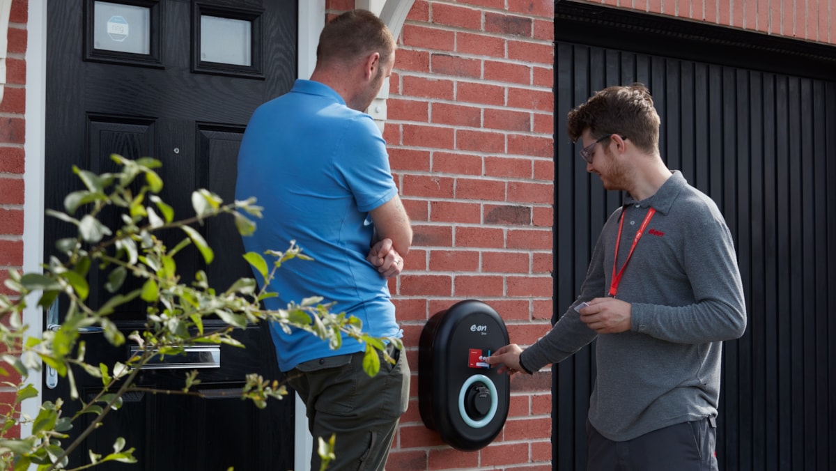 EV charger electric vehicle install residential cropped