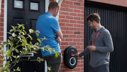 EV charger electric vehicle install residential cropped
