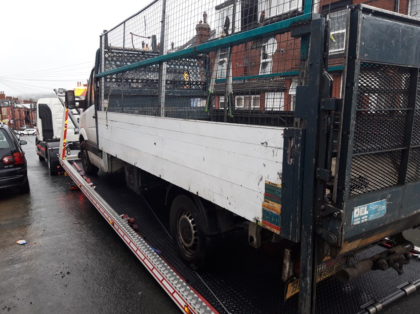 End of the road for fly tippers as council continues crackdown: Seized Mercedes Sprinter (BL03 MOW)