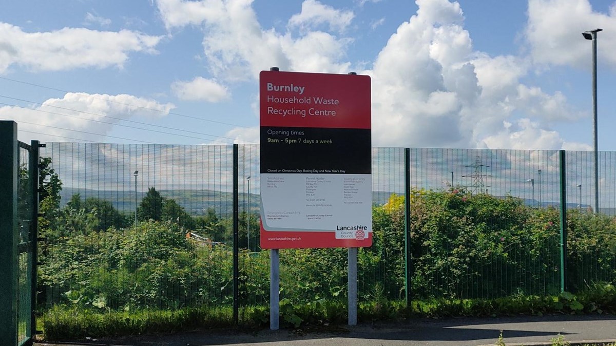 One of Lancashire County Council's Household Waste Recycling Centres