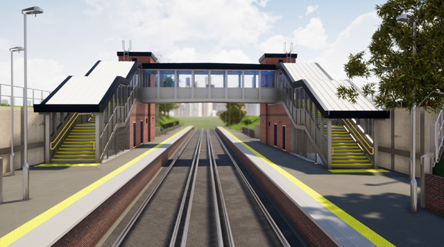 Heavy metal comes to Liphook station in 2021 with new steel footbridge: Liphook artist's impression