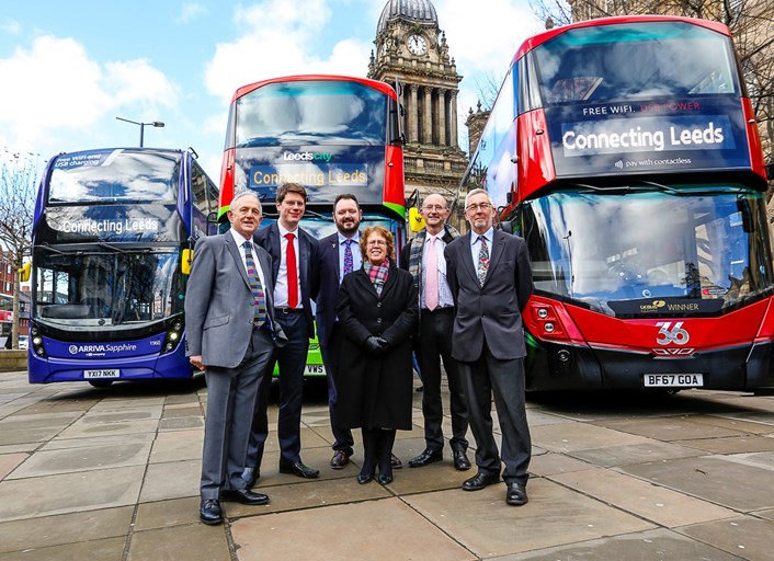 Connecting Leeds bus consultation launch images: connectingleedscllrsandbusreps.jpg