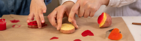 Vegetable Printing Portraits at Leeds Industrial Museum