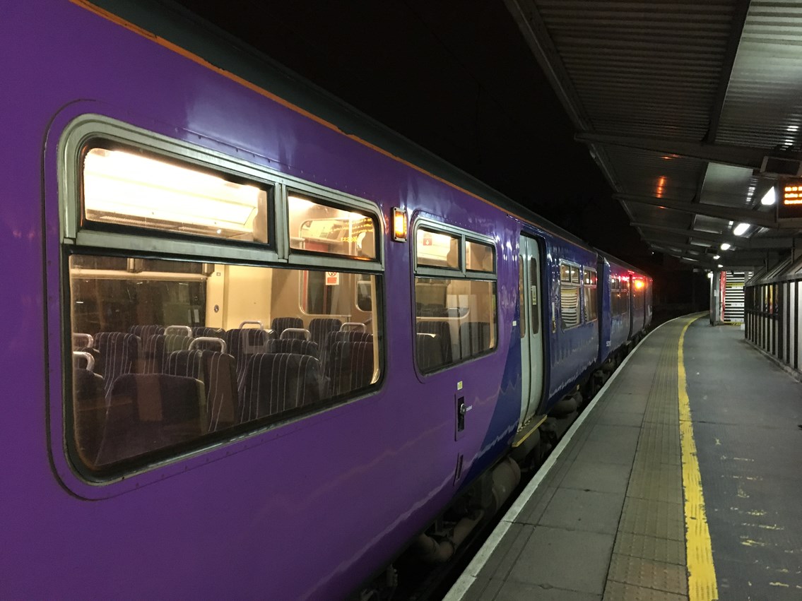 First train from Preston to Blackpool South on 29 January 2018
