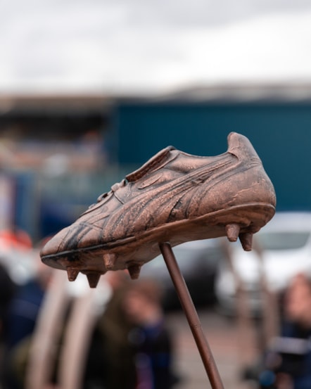 Bronze effect 1999 replica football boot