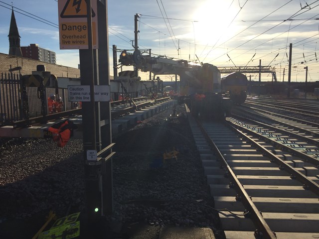 Switches and Crossings at Doncaster South: Christmas 2015, engineering, IP Track. high speed handback