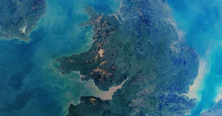 Wales from space (Credit - NASA)
