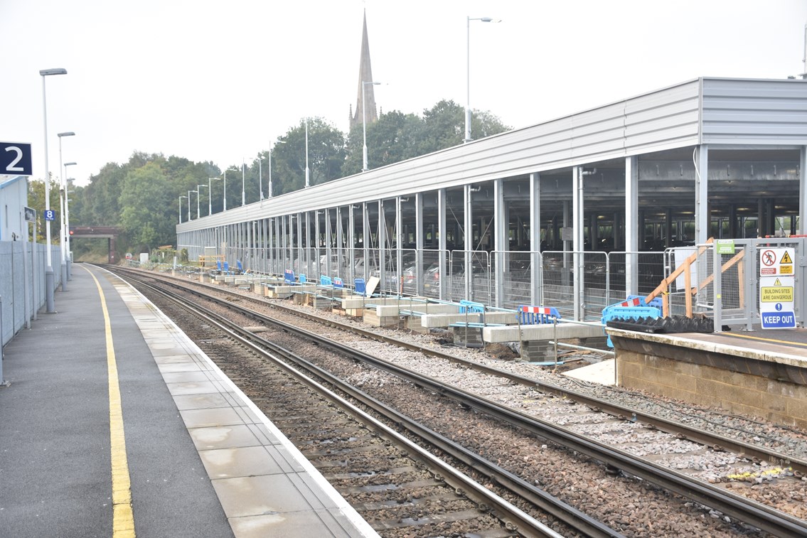 Platforms at Wokingham station are being extended to accommodate longer trains, as part of the £800 million Waterloo & South West Upgrade (2)