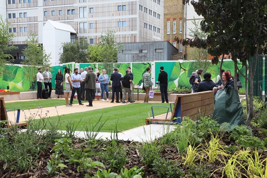 New temporary green space opens for community on HS2 site off Hampstead Road, Camden: New temporary green space opens for community on HS2 site off Hampstead Road, Camden