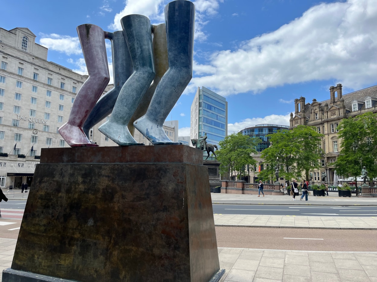 Legs Walking: Made by Leeds-born Kenneth Armitage, widely regarded as one of the 20th Century’s most significant sculptors, Legs Walking was his penultimate work, and was installed alongside Both Arms in Millennium Square’s Mandela Gardens, which will remain in place.

The departure of Legs Walking comes as a new public art legacy is being established in Leeds, with a number of stunning, world class pieces, with Leeds stories at their heart, arriving in the city.