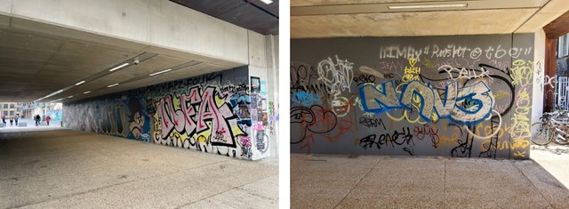 Hackney Wick station underpass: Hackney Wick station underpass