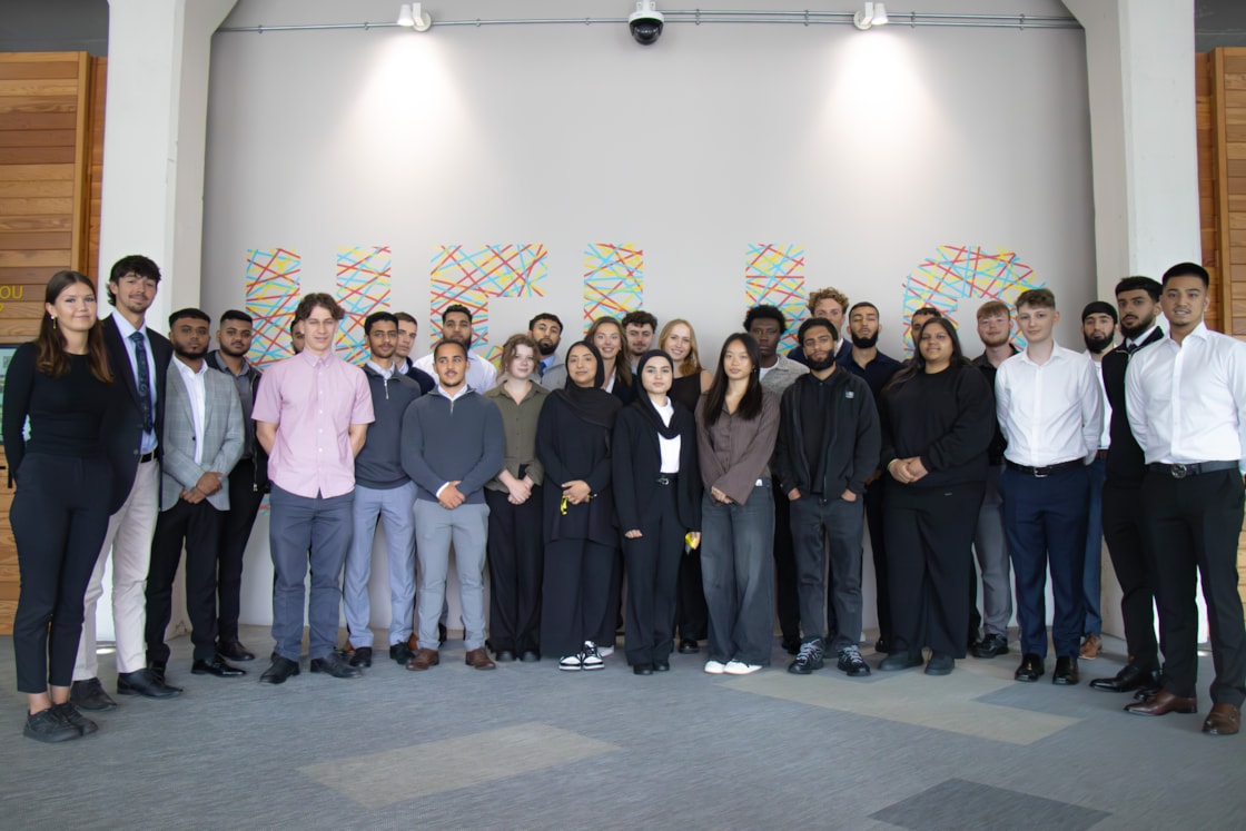 Groupshot-32 students from eight universities have joined the 2025 undergradudate summer programme on HS2