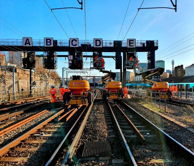 Passengers urged to check before they travel this Easter as Network Rail invests over £100m to upgrade network: Signalling upgrades at Euston