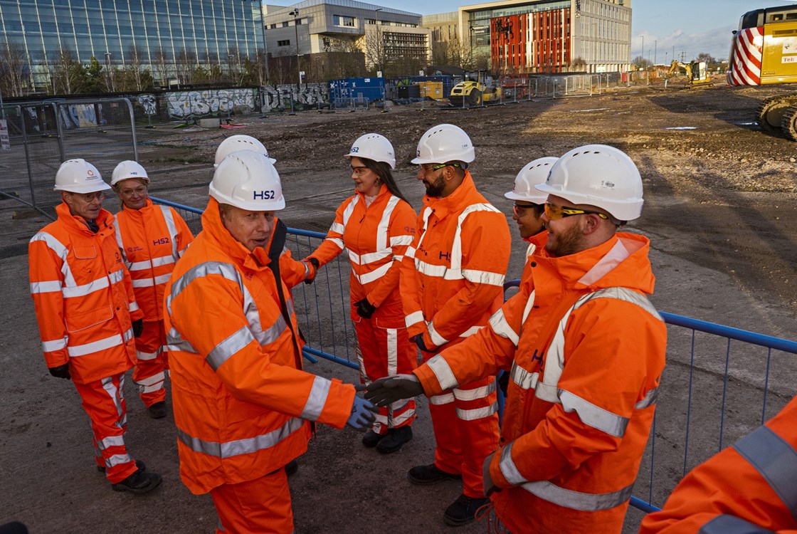 Prime Minister Boris Johnson Curzon Street Station Visit February 2020