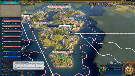 Civilization VI Leader Pass - Screenshots - Elizabeth Trade Routes