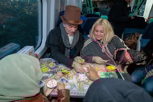 Playing games on board the train to Canterbury