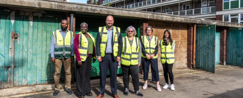Mayor of Hackney Philip Glanville with Hoxton West councillors Cllr Carole Williams and Cllr Yvonne Maxwell and the Wimbourne Street project team