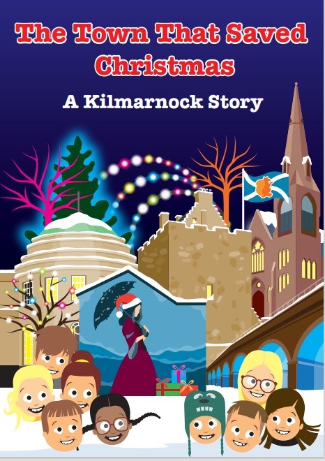The town that saved Christmas. image of front cover of story book
