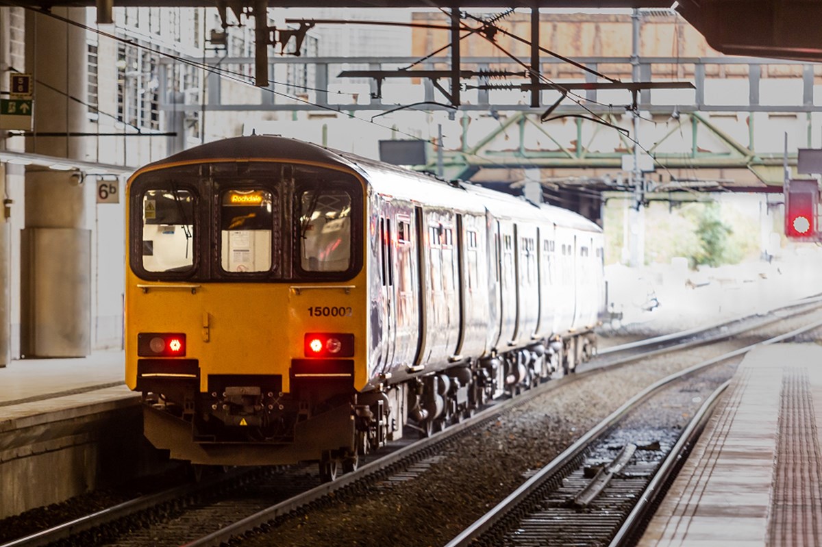 Image shows Northern train departing a station