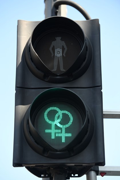 Siemens Mobility supports Pride in Liverpool: Pride Traffic Light