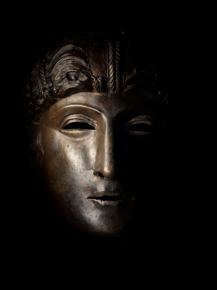 Bronze facemask, Newstead, late 1st Century AD. Image © National Museums Scotland 1