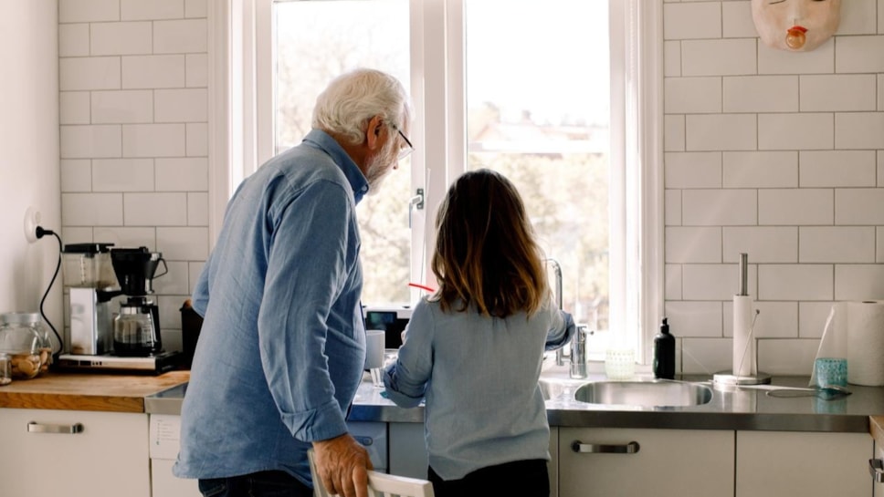 Older man and child