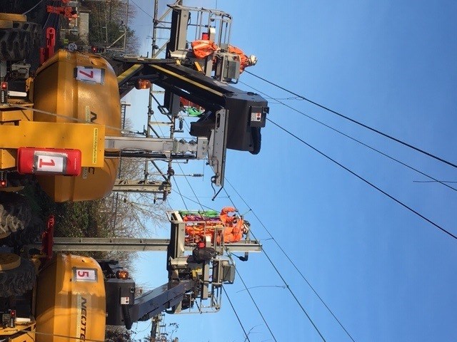 Overhead wires works at Forest Gate 1
