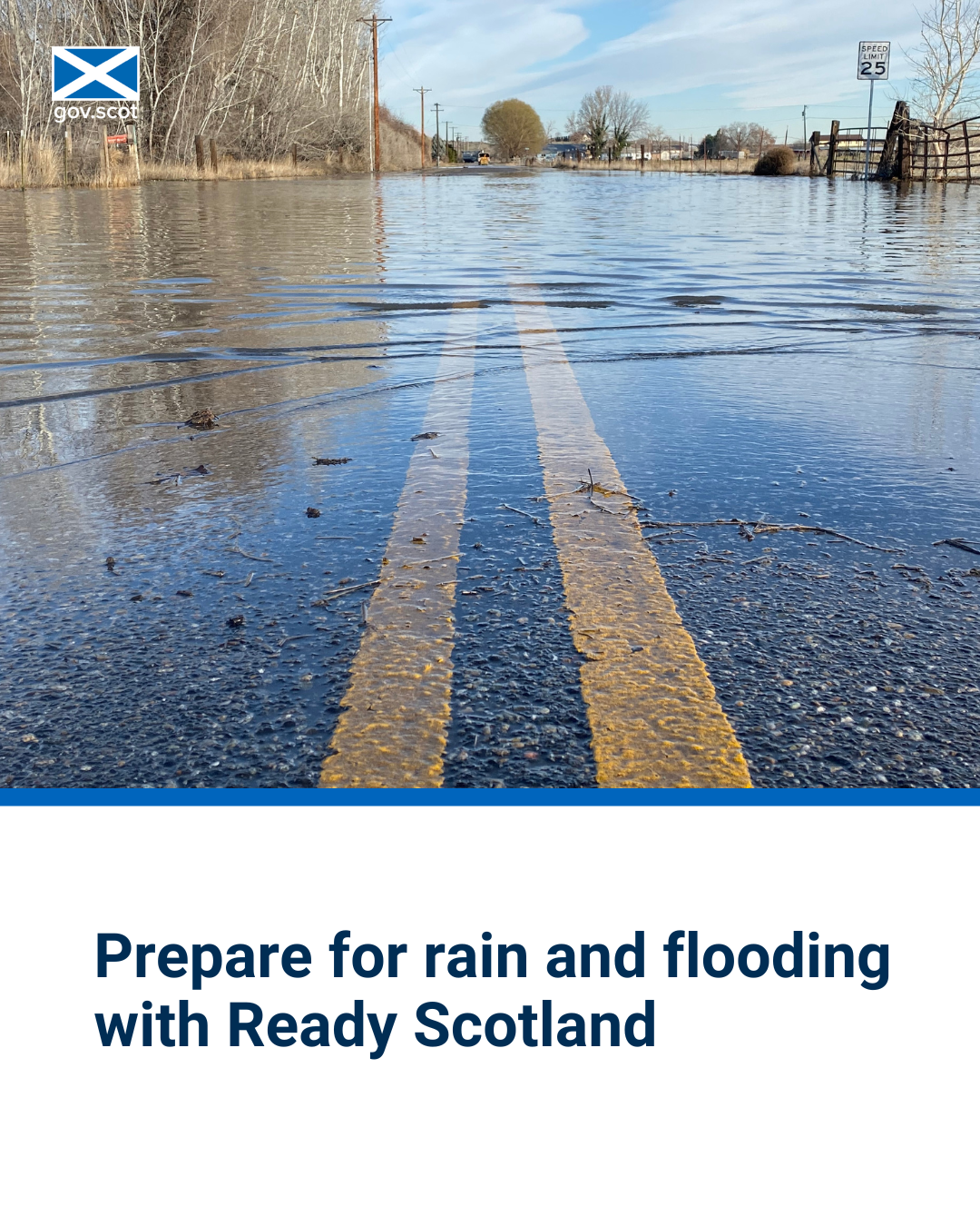 Flooded road - Portrait - Flooding - SG Resilience - September 2025