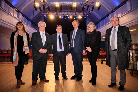 LtoR Cllr Maitland, Cllr McFadzean, Cllr Reid, Alister Jack, Cllr McKay, Cllr McMahon