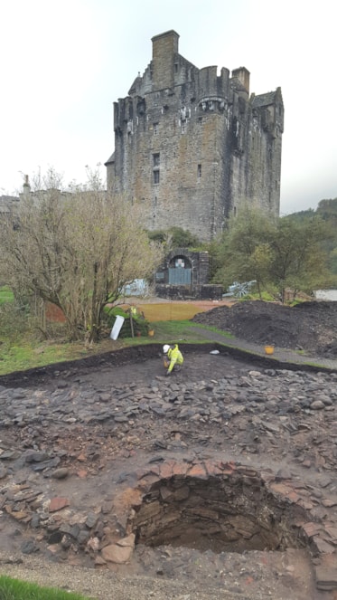 Eilean Donan Castle lime kiln excavation. Image copyright FAS Heritage