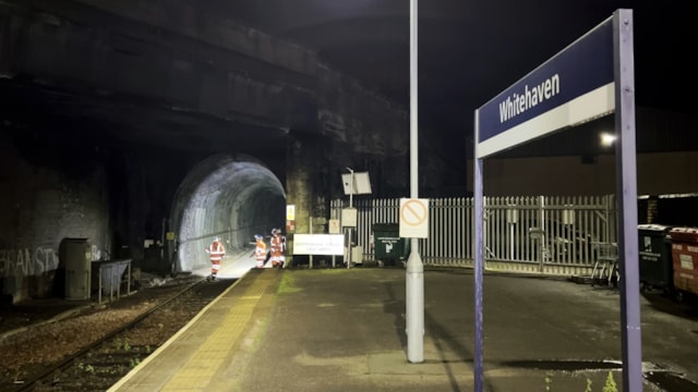 NIght shot at entrance to Bransty Tunnel in Whitehaven: NIght shot at entrance to Bransty Tunnel in Whitehaven