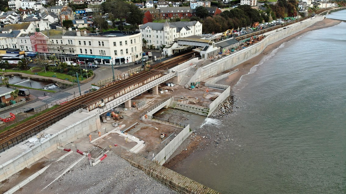 Dawlish sea wall latest progress 1 Feb 2023
