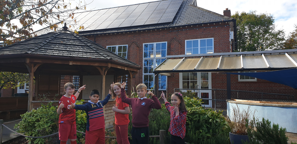 Thameside Primary School. Where new windows and solar panels have been installed