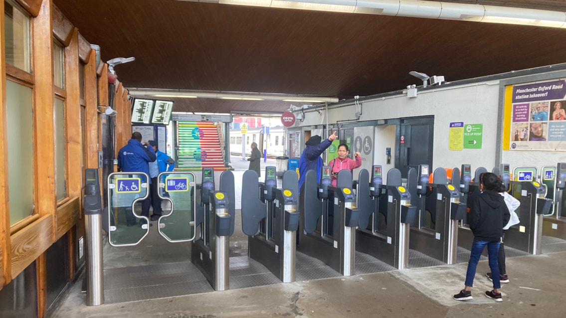 New ticket barriers at Oxford Road station