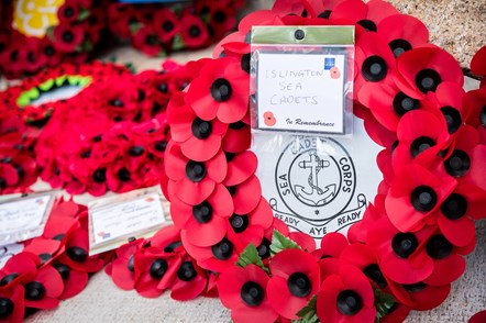 Islington Sea Cadets poppy wreath - Remembrance
