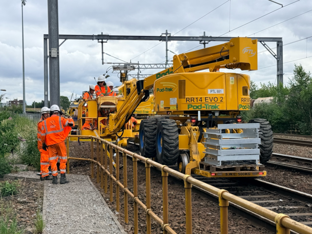 Brewery Junction OLE work underway: Brewery Junction OLE work underway
