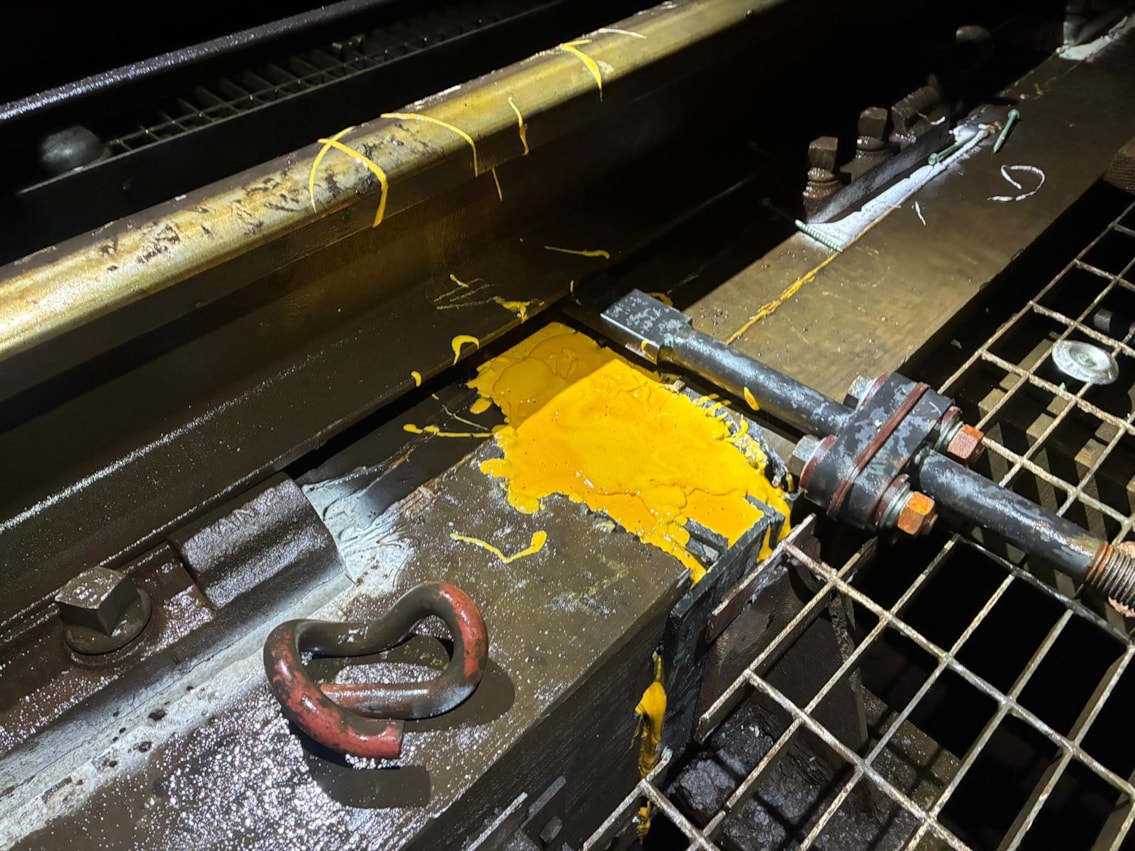The broken wheel timber on Portcreek viaduct