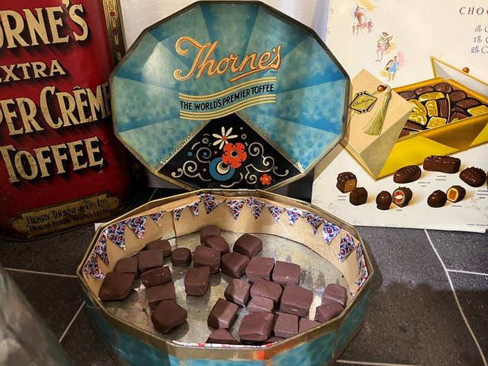 The Power of Persuasion: A vintage tin of Thorne's toffee, made in Leeds. IT is among the classic confectionery on display as part of The Power of Persuasion at Abbey House Museum.