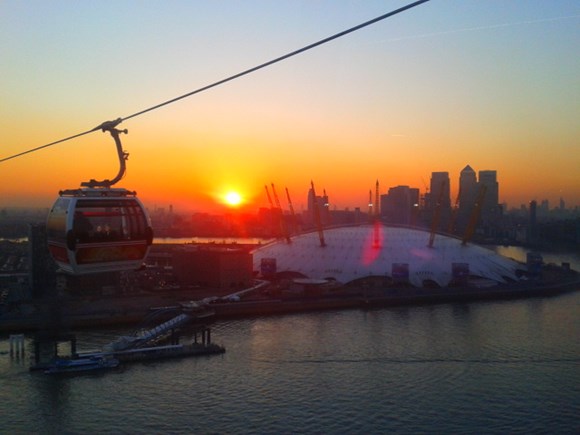 Emirates Air Line sunset