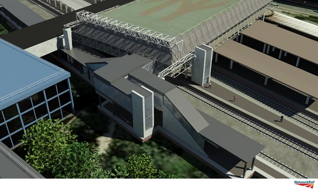 Gatwick Airport_3: How the upgraded station at Gatwick Airport will look:<br /><br />Aerial looking south west