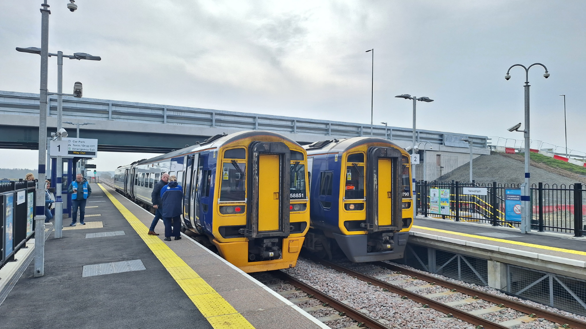 An image of Northumberland Line trains at Newsham station