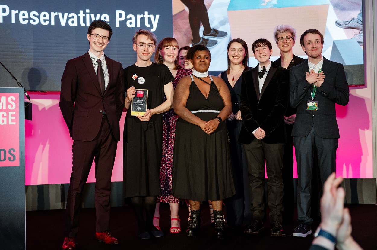 Preservative Party award win: Members of the Preservative Party accept the Volunteers of the Year at this week’s prestigious Museums + Heritage Awards in London. Credit Hayley Bray
