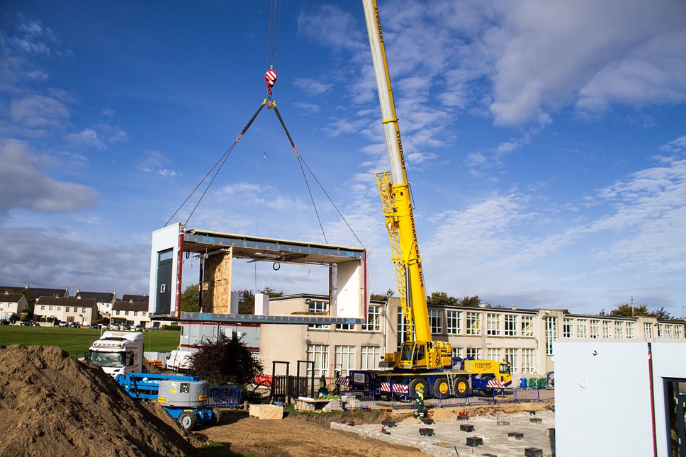 New buildings arrive for Elgin primary