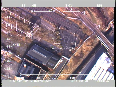 footage from Network Rail helicopter: Taken in Leeds