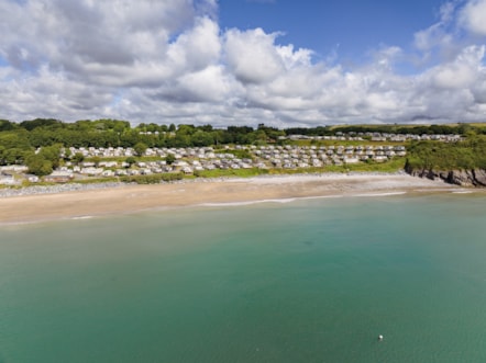 Lydstep Beach drone view