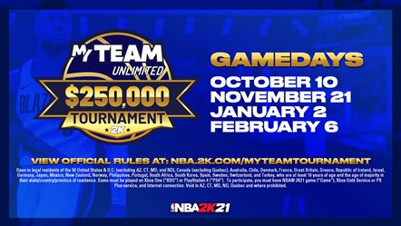 NBA 2K21 MyTeam Unlimited $250,000 Tournament - GameDays